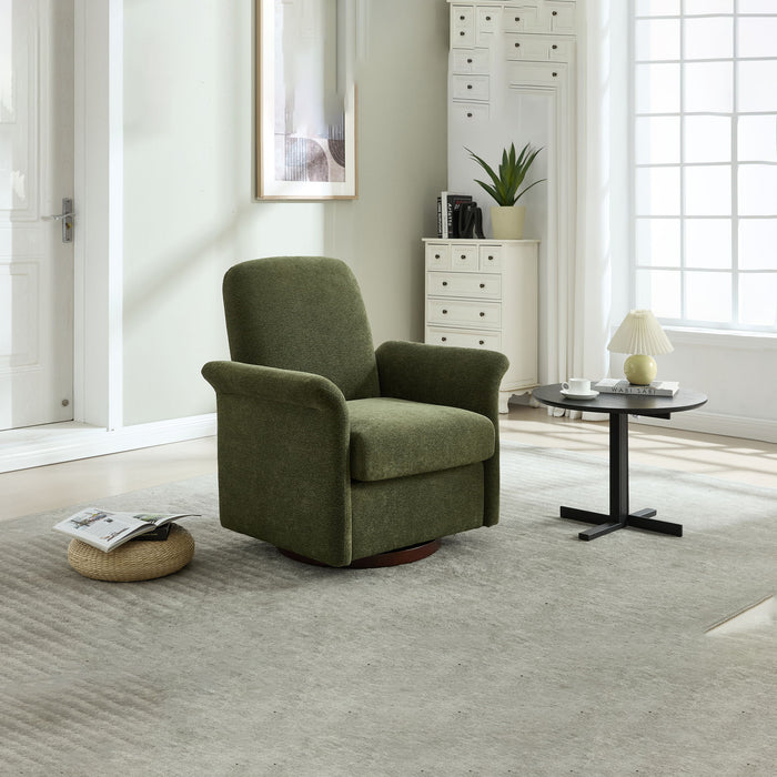Modern Swivel Barrel Accent Chair With Base