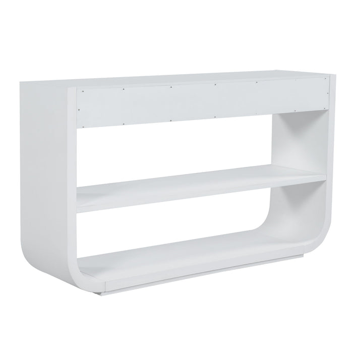 Console Table With 3 Soft Close Drawers & 2 Open Shelves
