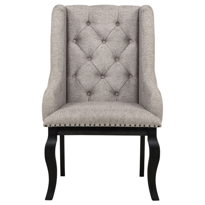 Kinzler - Arm Chair (Set of 2) - Tan / Black