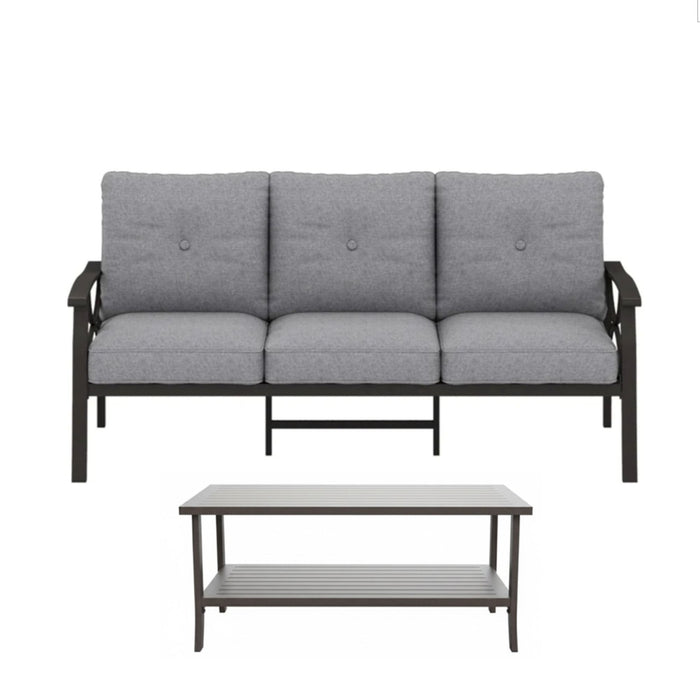 Patio Furniture Set With Coffee Table And Cushions For Backyard