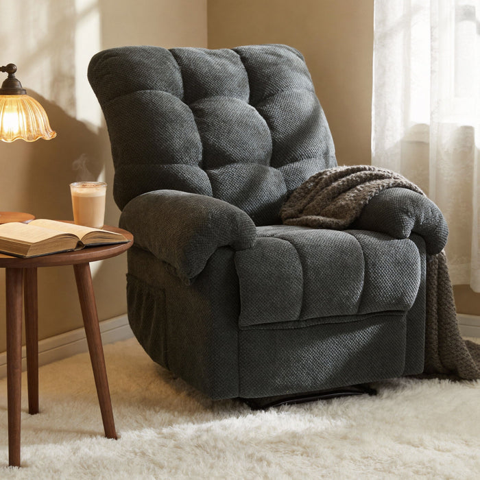 Manual Recliner, Padded Footrest