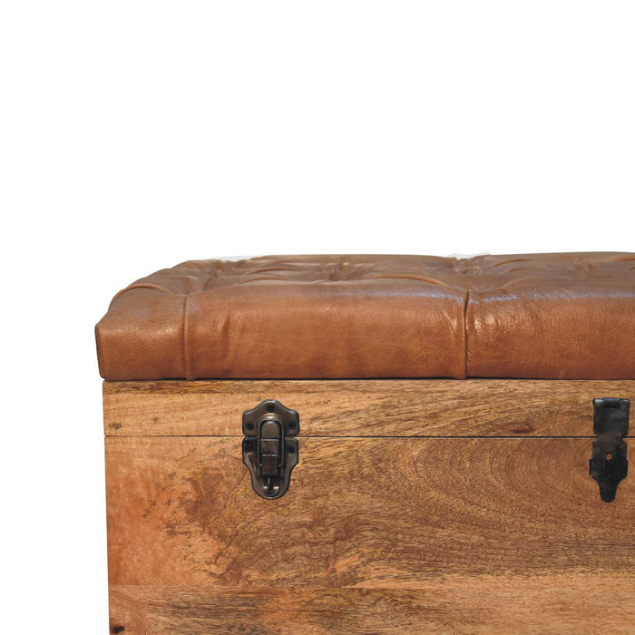 Buffalo - Leather Storage Trunk