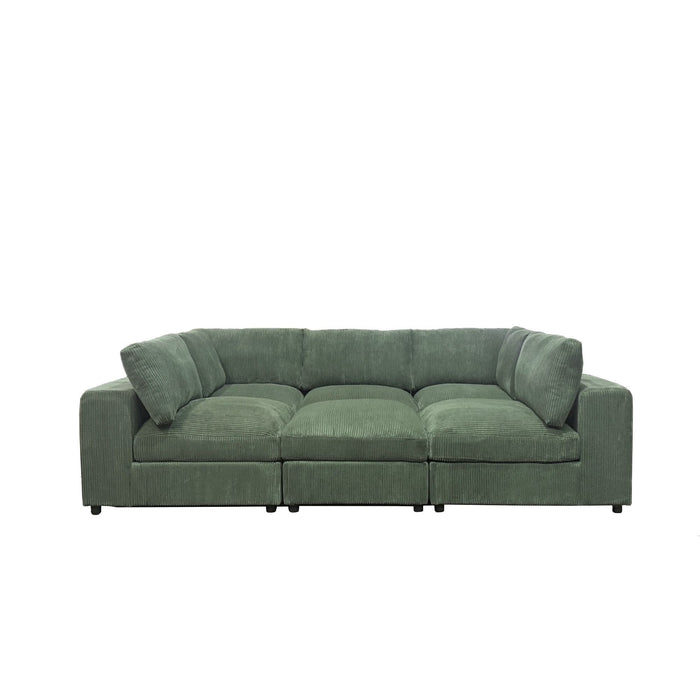 Reversible Modular Sectional Sofa With Custom Configuration