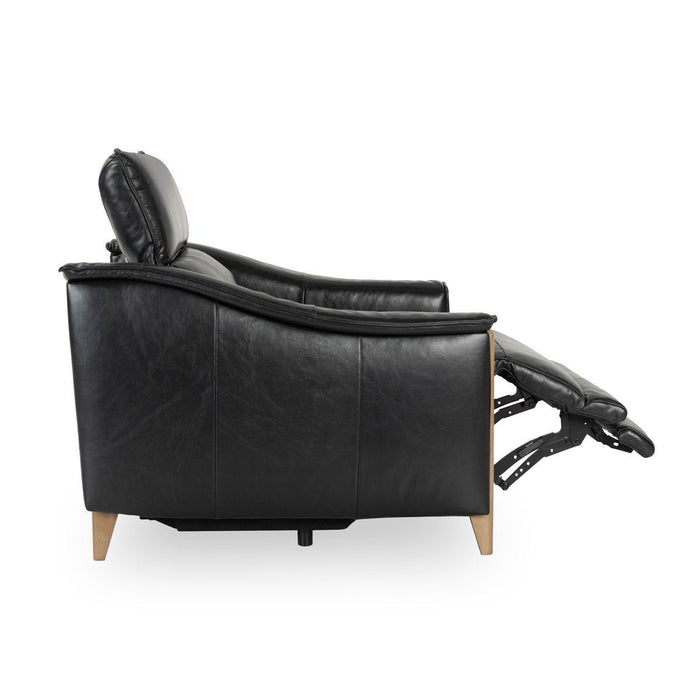 Cullman - Leather Power Recliner Accent Chair - Black