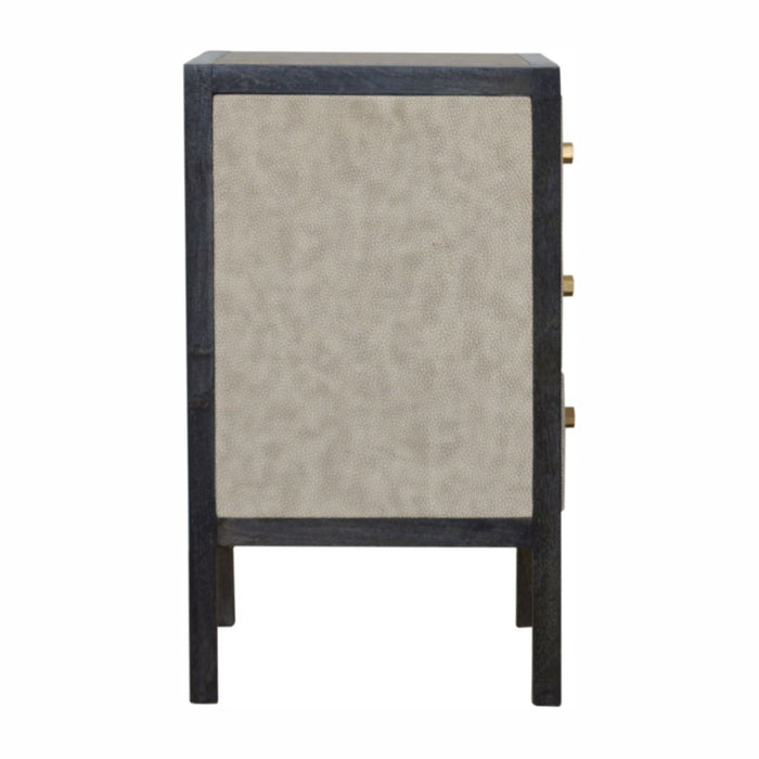 Nightstand, 3 Drawer - Black