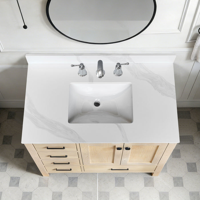 Bathroom Vanity Top With Undermount Sink, 3 Pre Drilled Holes