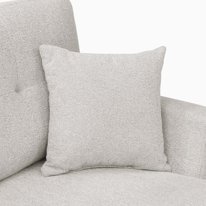 Upholstered Sectional & Pull Out Bed And Chaise Storage - Beige