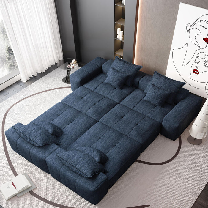 Modern Oversized Diy Combination Modular Sectional Sofa & Pillows