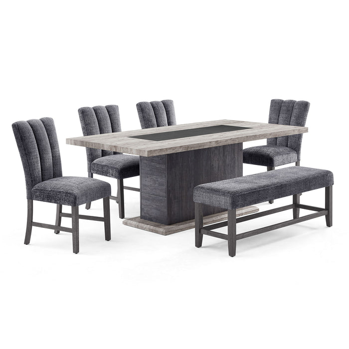 Dining Table, Fits Up To 6 People - Gray