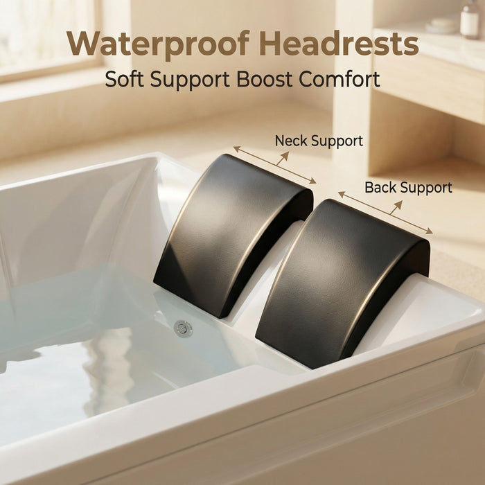 Xavier - Massage Double Bathtub - Milk White