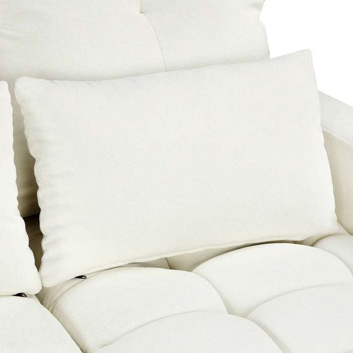 Oversized U-Shaped Versatile Sectional, Pull-Out Sofa Bed With Double Storage Chaise Lounges And 2 USB Ports For Living Room