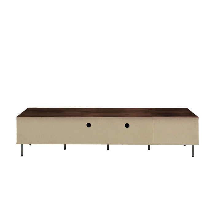 TV Stand For TVs Up To 85" With Closed Storage, Soft Closing Hinges - Walnut