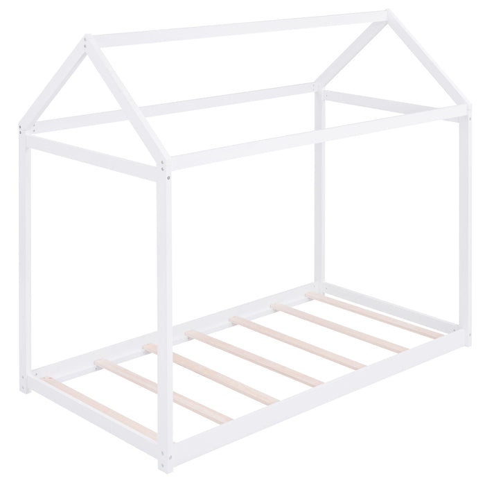 Wooden House Shaped Bed