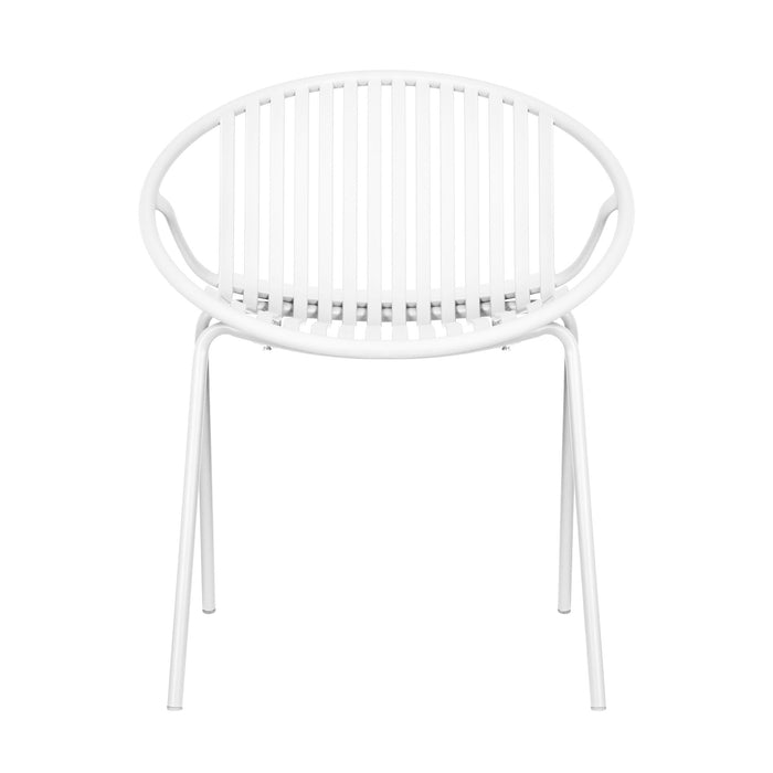 7 Piece Outdoor Modern Dining Set With Stackable Chairs