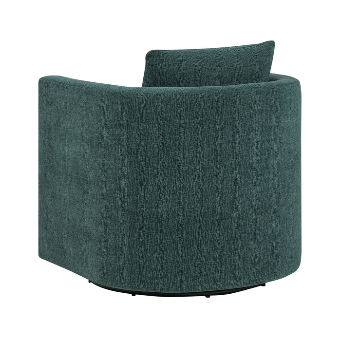Sutton - Swivel Barrel Chair - Peacock
