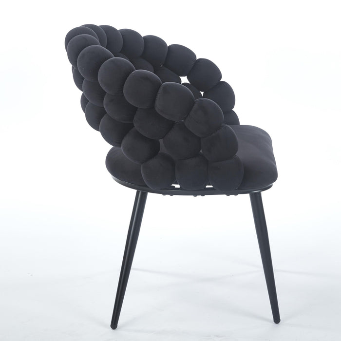 Modern Chair With Tube Legs, Soft Cushions And Comfortable Backrest