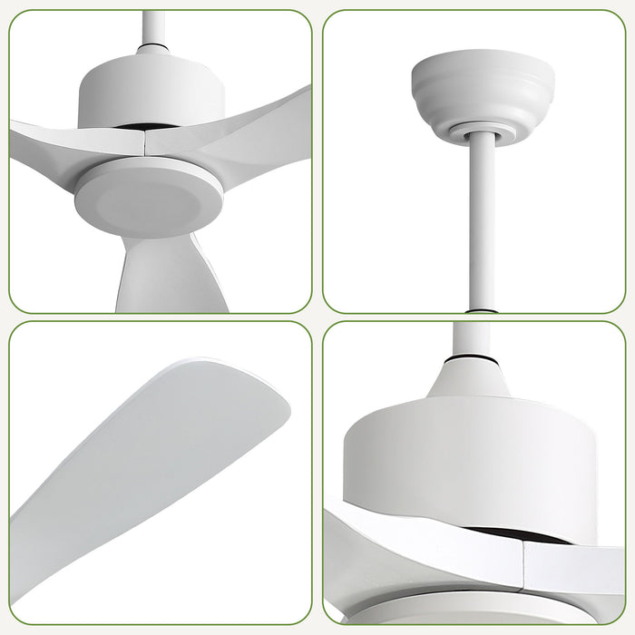 42" Ceiling Fan With DC Reversible Motor, 3 Blades, Timer Function