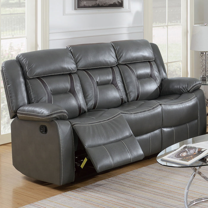 Modern Reclining Sofa With Pillow Arms And Headrest