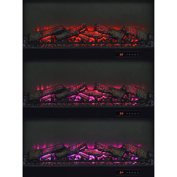 Temby - Fireplace TV Stand With Flameless Ambience - Pine Wood
