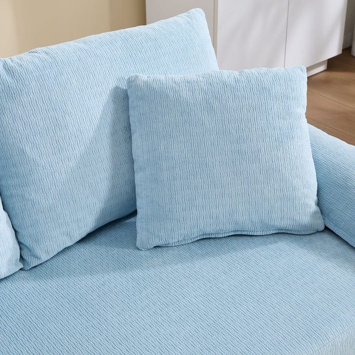 Upholstered Futon Convertible Floor Sofa Bed