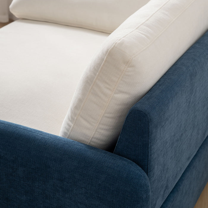 Oversized Single Sofa Chair Wide And Deep Seat, Modern Upholstered Comfy Blocking Couch Lounge With Pillows