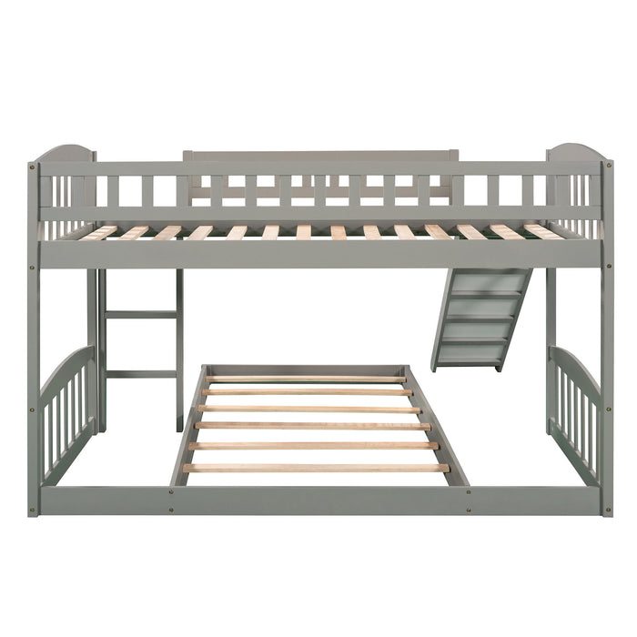 Functional Bunk Bed With Convertible Ladder And Slide