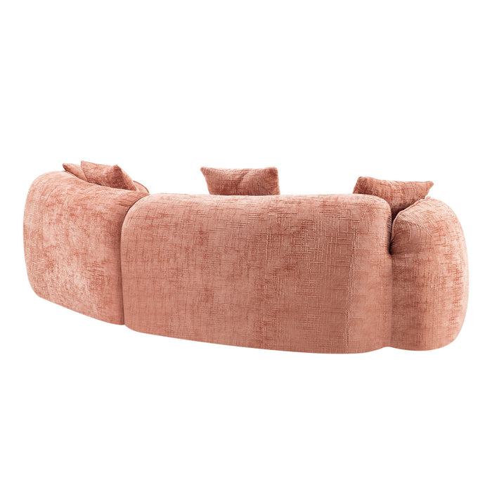 Curved Compressed Sofa, Nordic-Style Design For Living Room
