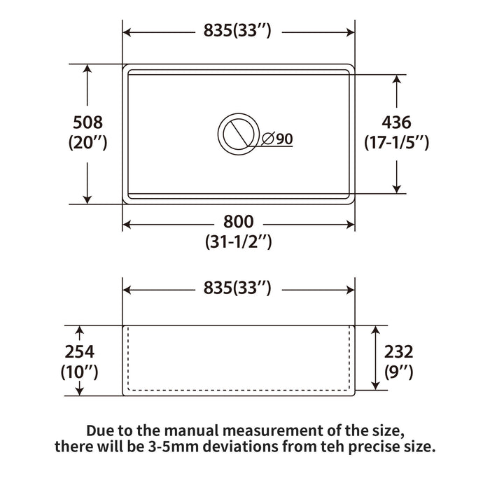 Farmhouse Sink Workstation, Ceramic Single Bowl With Accessories