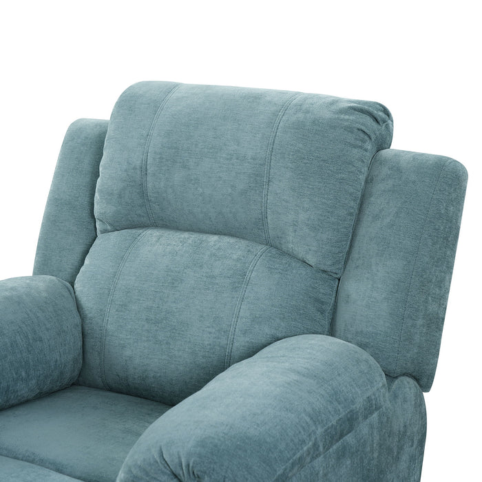 Upholstered Manual Recliner Chair With 3 Adjustable Backrest Positions