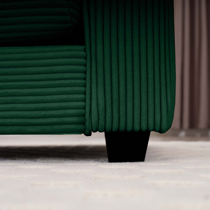 Modern Classic Corduroy Fabric Single Chair Deep Seat Sofa With Pillow