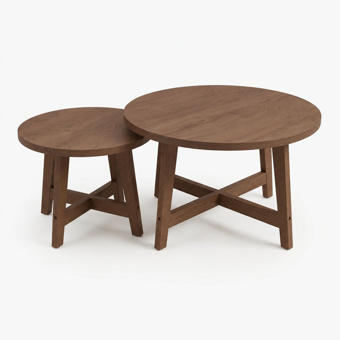 Round Nesting Stackable Tables For Living Room