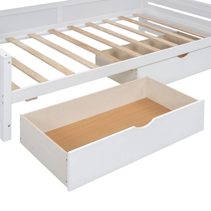 Daybed With All-In-One Cabinet And Shelf