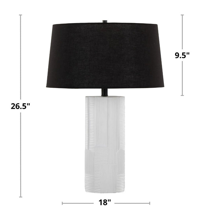 Petra - Contemporary Table Lamp (Set of 2) - Cream / Black