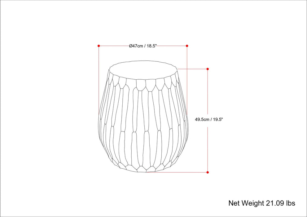 Nellie - Cast Aluminum Side Table - Black