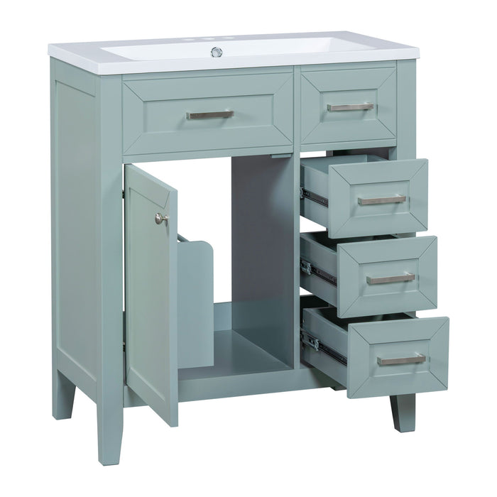 Modern Bathroom Vanity With Sink Combo, 3 Drawers, Undermount Drop-In Sink