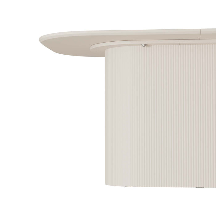 Modern Dining Table With Vertical Striped Legs