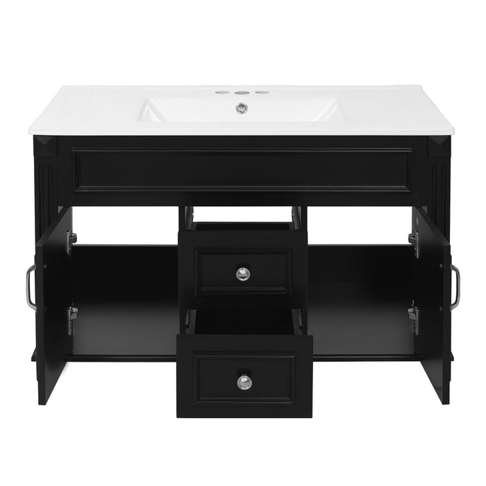 French Simple Style Wall Mounted Bathroom Cabinet With Sink