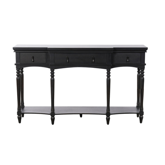 Retro Console Table With 3 Soft Close Drawers