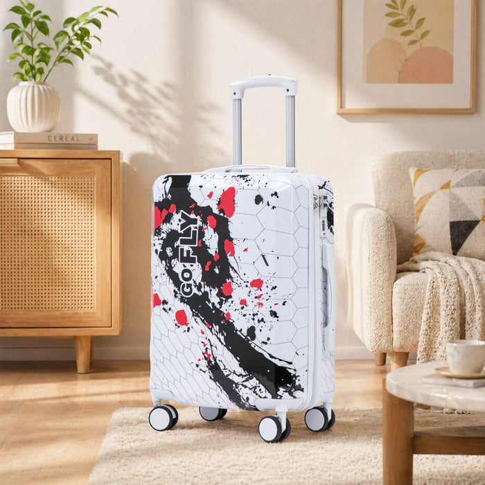Luggage With Combination Lock, Lightweight Carry-On Suitcase