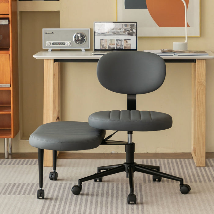 Ergonomic Cross Legged Office Chair With Back Support