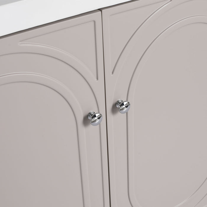 Modern Freestanding Bathroom Vanity With Soft Close Cabinet Doors