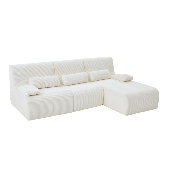 Oversized Sectional Sofa, Living Room Seating With Modular Design