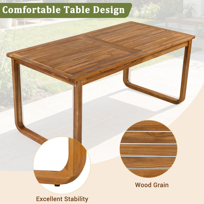 7 Piece Outdoor Patio Dining Set With Removable Cushions