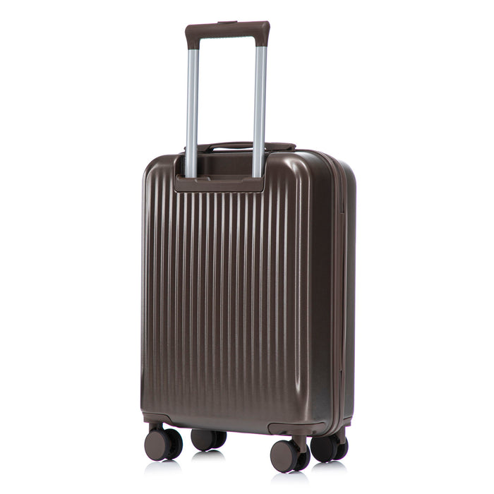 Luggage Set With Cosmetic Case, Combination Lock, Front Opening Design