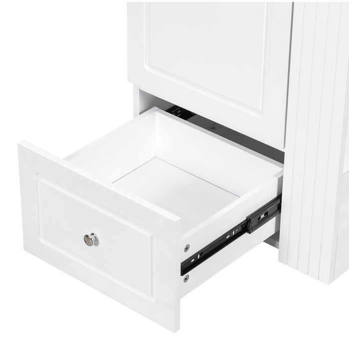 Modern Freestanding Bathroom Vanity With Sink, Soft-Close Drawer, Towel Bar