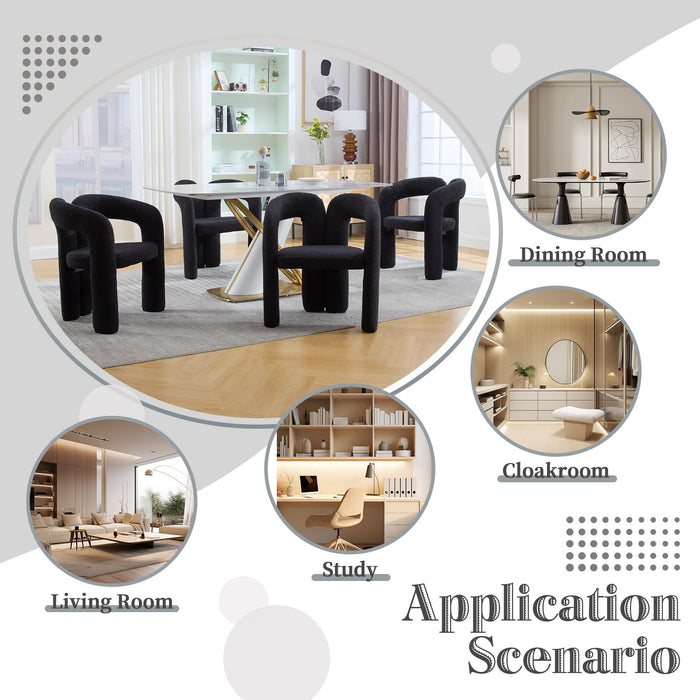 Coolmore Contemporary Designed Accent / Dining Chair With Armrests