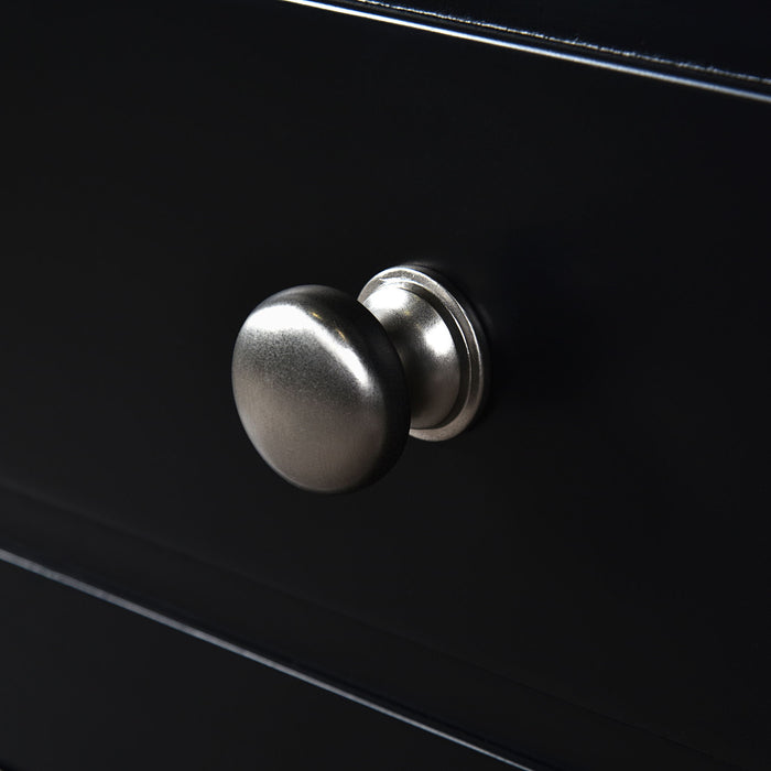 Bathroom Vanity Cabinet With Ceramic Sink Combo Set, Frame Modern Bathroom Storage Cabinet With 2 Drawers - Black