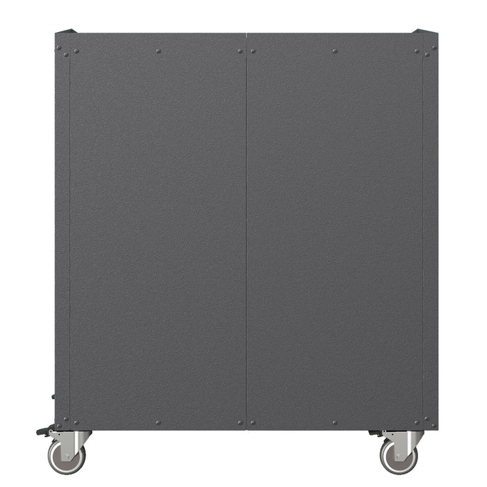 Sturdy Metal Tool Storage Cabinet With Wheels Durable Garage, Office & Home Organizer Steel