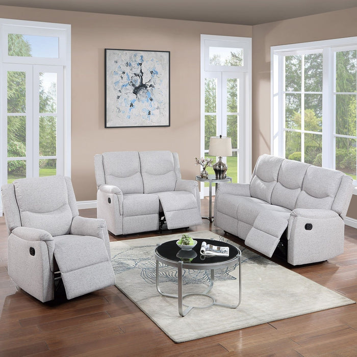 Manual Recliner With Upholstered Seat And Backrest Supportive Headrest