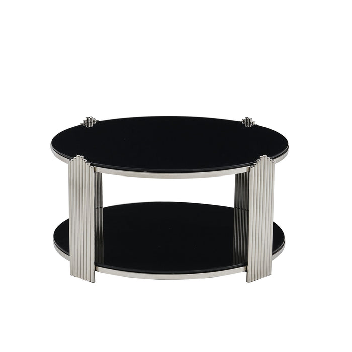 Round Table With Double Layer Storage